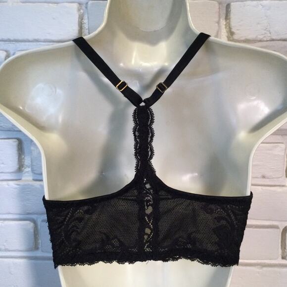 Natori Lace Racerback Underwire Bra 34DD Black Lace Front close - Picture 2 of 5